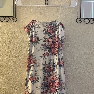 Forever 21 Pink and Purple Floral Mini Dress
